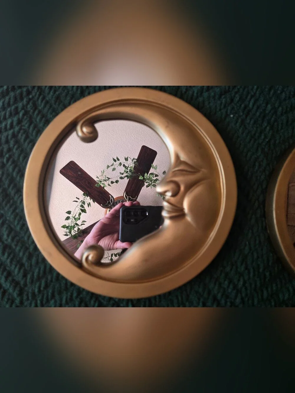 Vintage | Celestial Moon | Gold | Whimsical | Mirror | Wall Decor | Guc